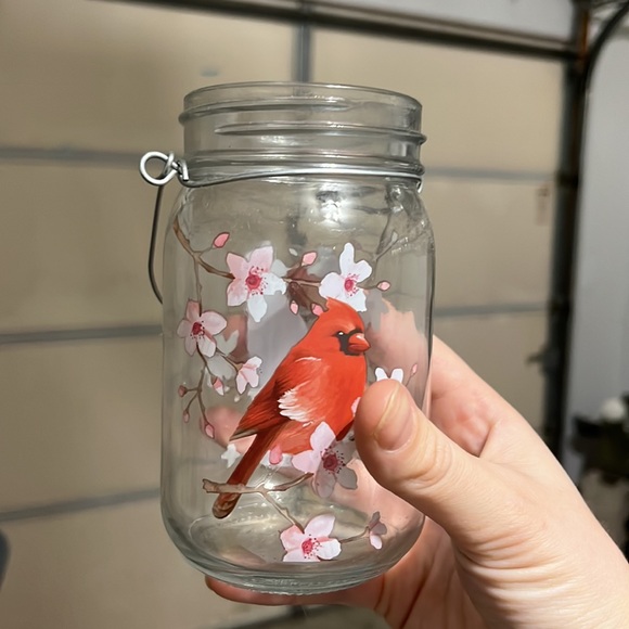 Cardinal mason jar - Picture 2 of 2